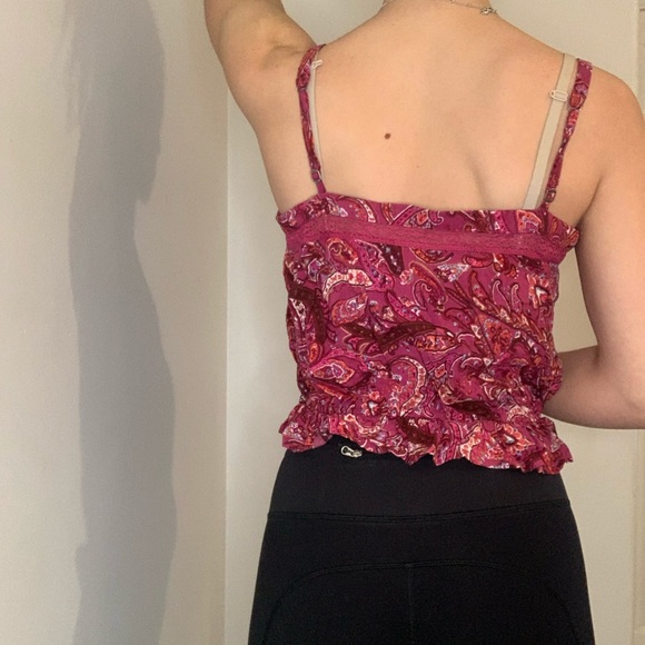 HOLLISTER - Pink Floral Crop Tank - Picture 2 of 2